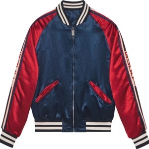 Gucci Blue Stripe Acetate Bomber 52
